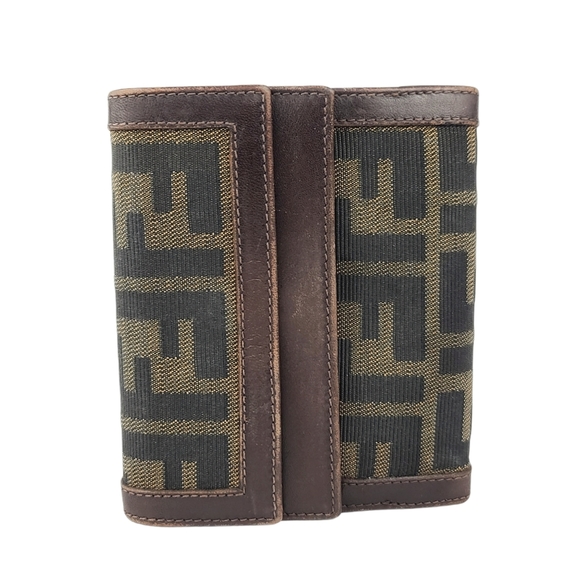 Fendi Zucca FF Logo Compact Wallet - Picture 6 of 10